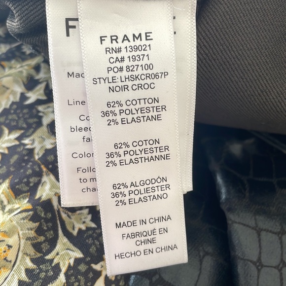 NWOT Frame Skinny croc jeans - Picture 8 of 9